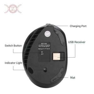 Top Bán 2.4Ghz Máy Tính Xách Tay Máy Tính Quang Không Dây Di Chuyển Chuột Ergonomic Dọc Chuột Không Dây - Product Image 6