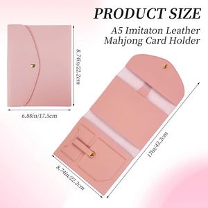 Foldable Pu Leather Mahjong <b>Card</b> Sleeve Multiple Pockets Phone <b>Wallet</b> Large 17x8.7 Inches Credit Folio Score <b>Card</b> <b>Holder</b> - Product Image 4