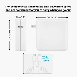 Chargeur USB C rapide 100W 118W 120W Adaptateur secteur compatible avec MacBook Air pour <span class=keywords><strong>iPad</strong></span> pour Samsung Galaxy et tous les appareils USB-C - Product Image 3