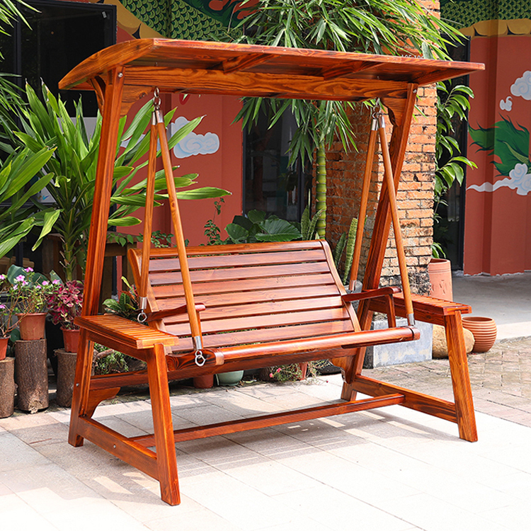 Solid Wood Waterproof Patio Hanging Swing