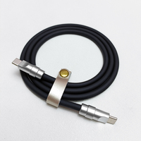 Cable de Carga Rápida USB C de Silicona Suave y Duradero, Cable de Cargador de Teléfono Extra Grueso de 240 W para iPhone 15 16