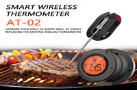 Termometer Daging Nirkabel dengan 4 Probe, Termometer Daging BBQ Panggang Bluetooth Hyperbbq AT-02