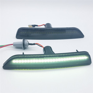 Đèn LED Báo Hiệu Mặt Trước Màu Trắng Ống Kính Màu Đen Hun Khói Cho <span class=keywords><strong>Ford</strong></span> Mustang 2010 2011 2012 2013 2014 - Product Image 1