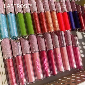 Lip gloss wanita penjualan laris, lip gloss pelembab tahan lama MOQ rendah lipstik matte label pribadi