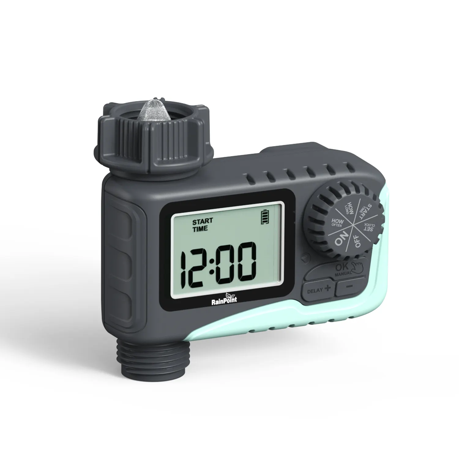 Timer dell'acqua per tubo da giardino-Timer per irrigatore a 1 zona con ritardo della pioggia