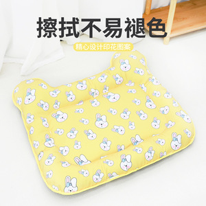 Cute Bear Green Fruit <b>Cat</b> Head <b>Mat</b> Rectangle Pet Bed For Dog Summer Cooling Pad Hand Wash Polyester Fiber Fill - Product Image 4