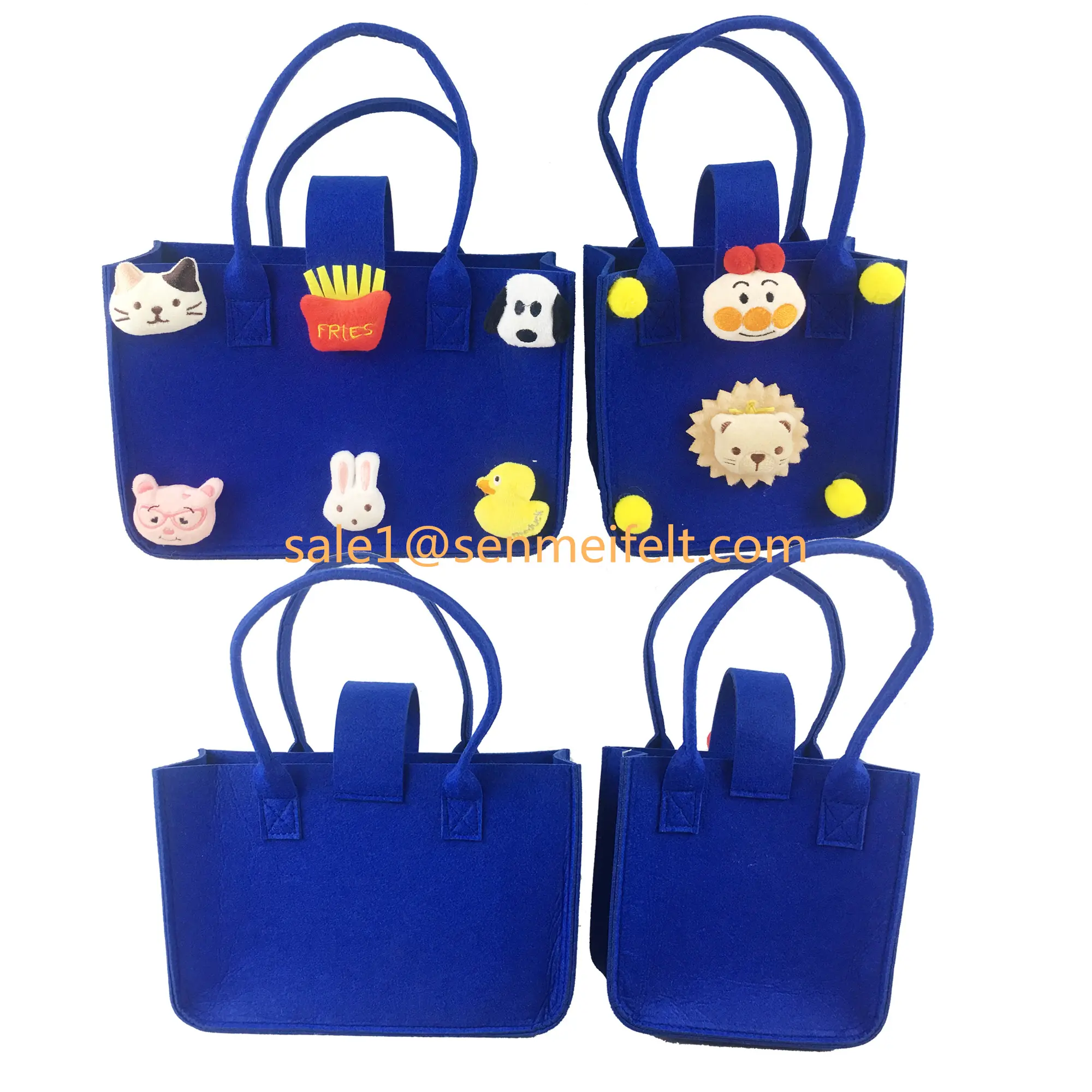Reusable Felt Candy Handbag Treat Goody Bag Goody Bag Trick Gift Goodie Bags for Kids Birthday Themed Party Favor Candy Pouch