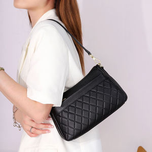 Sac à bandoulière pour femmes en cuir de vache véritable, motif géométrique en diamant, sac à main tendance, sac à bandoulière pour femmes - Product Image 1
