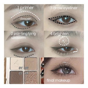 Palette Ombretti Quattro Colori Art Value Little Bear Knight, Confezione Cartoon, Pigmenti Shimmer Glitter e Opachi, Vendita all'Ingrosso - Product Image 5