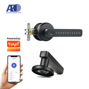 Serrure <span class=keywords><strong>de</strong></span> <span class=keywords><strong>porte</strong></span> intelligente contrôlée par application Tuya <span class=keywords><strong>Code</strong></span> numérique biométrique empreinte digitale <span class=keywords><strong>poignée</strong></span> intelligente pour portes en bois stockage <span class=keywords><strong>de</strong></span> données en nuage - Product Image 1