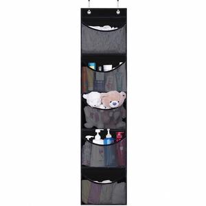 Organizador de Juguetes Colgante para Puerta, Grande, con Cinco Compartimentos, Forro de Tela No Tejida y Bandas Elásticas - Product Image 6
