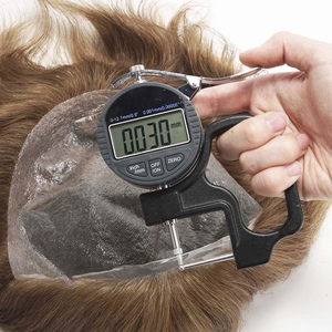 Toupet da <span class=keywords><strong>Uomo</strong></span> Ultra Sottile 0.02 0.03mm con Base in Skin, Sistema di Capelli Umani di Qualità Remy di Tipo Indiano - Product Image 1