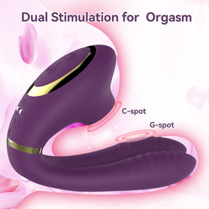 هزاز G-Spot قابل للانحناء مع 10 سرعات مص واهتزاز محفز الحلمة الأنثوي مص لعبة جنسية للنساء - Product Image 5