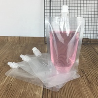 Pochettes Doypack PE transparentes avec bec verseur pour emballage de liquides, gelées, jus et boissons (lait, jus) – 100ml, 200ml, 250ml