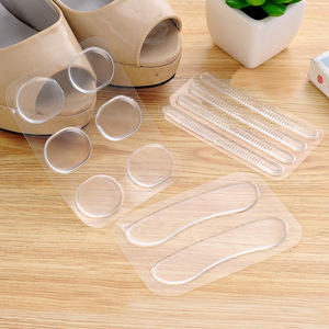 Transparent Invisible Heel Cushions Silicone Anti-Slip Washable Reusable For High Heels Sneakers <b>Leather</b> Shoes Women - Product Image 2