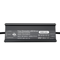 CE Venta caliente Triac Controlador regulable 24Vdc 4A 96W Controlador LED de voltaje constante