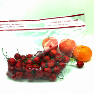 Bolsa de Almacenamiento de Frutas de Calidad Supermercado, Plástico Permeable al Aire de Grado Alimenticio con Orificio para Colgar y Deslizador para Exhibición - Product Image 4