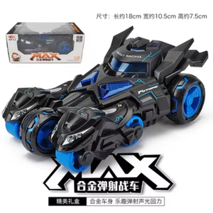 儿童 <span class=keywords><strong>1</strong></span>:32 比例金属摩托车压铸汽车玩具，带灯光和声音，三合一弹射摩擦男孩赛车玩具 - Product Image 6