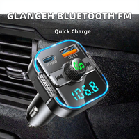 Chargeur de voiture rapide 54W Total PD & QC3.0 avec double microphone à réduction de bruit pour émetteur FM, lecteur CD, lumière RGB WAV