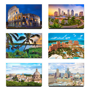 Aimant de réfrigérateur rectangulaire en métal Art Déco <span class=keywords><strong>vintage</strong></span> sur mesure, souvenirs photographiques, style attraction touristique, magnétique - Product Image 2