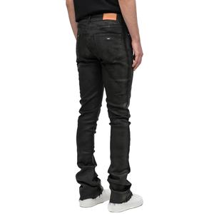 Nouveau Jean en Denim Noir Extensible Classique à Taille Haute et Coupe Évasée pour Homme, Revêtement Ciré, Respirant, Imperméable, Style Uni Imprimé, Faible MOQ - Product Image 3