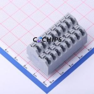 KF250T-5.0-2*8P Spring Terminal Block Through hole Component (THT),P=5mm Connector 2x8P 5mm Gray 16P - Product Image 1