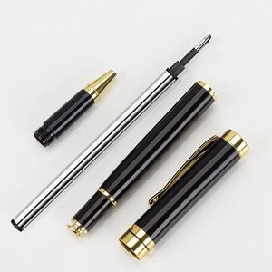 Ys569 Promotion Black Printed <b>Gold</b> Luxury Business Gift Sign <b>Pens</b> Metal Ballpoint <b>Pen</b> Set With Custom Logo and Box - Product Image 2