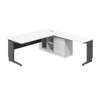 Poste de travail informatique de direction moderne et luxueux, modulaire, avec panneau en bois, pour PDG, directeur ou patron