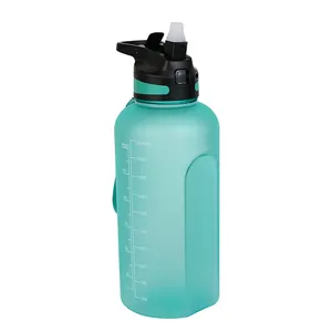 Wide Opening Easy To Clean 2200ml Plastic Water Bottles Bpa Free Custom Logo Hydro Jug Leakproof Carry Handle