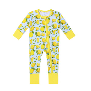Yeni bahar koleksiyonu damalı baskılı tulumlar erkek kız noel bebek giyim bambu Fiber fermuar rahat pijama - Product Image 3