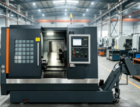 Tour CNC à lit incliné à double broche robuste horizontal TCK550 pour commande haute précision avec 4/8 postes à outils