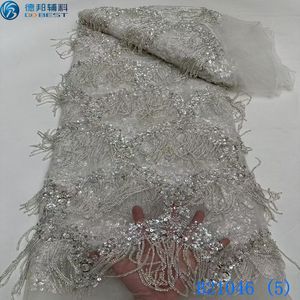 Abiti <span class=keywords><strong>da</strong></span> sera in pizzo bianco di perline di alta qualità eleganti abiti sostenibili ricamati con paillettes di perle - Product Image 4