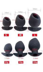 Silicone <strong>Hollow</strong> Anal <strong>Plug</strong> 3 Size <strong>Butt</strong> <strong>Plug</strong> Adult Anal Sex Toys - Product Image 6