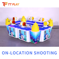 Machine de jeu de pêche d'arcade à monnayeur en métal pour enfants, 6 joueurs / WiFi, pour aire de jeux intérieure et parc d'attractions