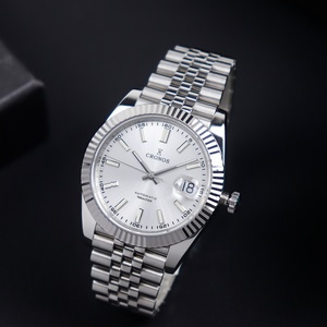 Cronos DateJ Luxury Men <b>Watch</b> Stainless Steel 5-Links Bracelet PT5000 Miyota 9015 Manual <b>Mechanical</b> 40-44mm Dial 100m Water - Product Image 5