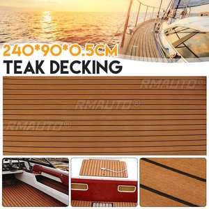 Boat Flooring Self Adhesive EVA Boat Yacht Marine Flooring Faux Teak Decking Sheet Pad Foam Floor <b>Mat</b> 2400x900x5mm - Product Image 3