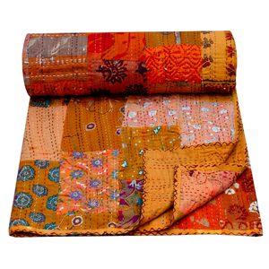 Tamaño de la Reina bordado a mano Patchwork Kantha edredón Kantha colcha - Product Image 1