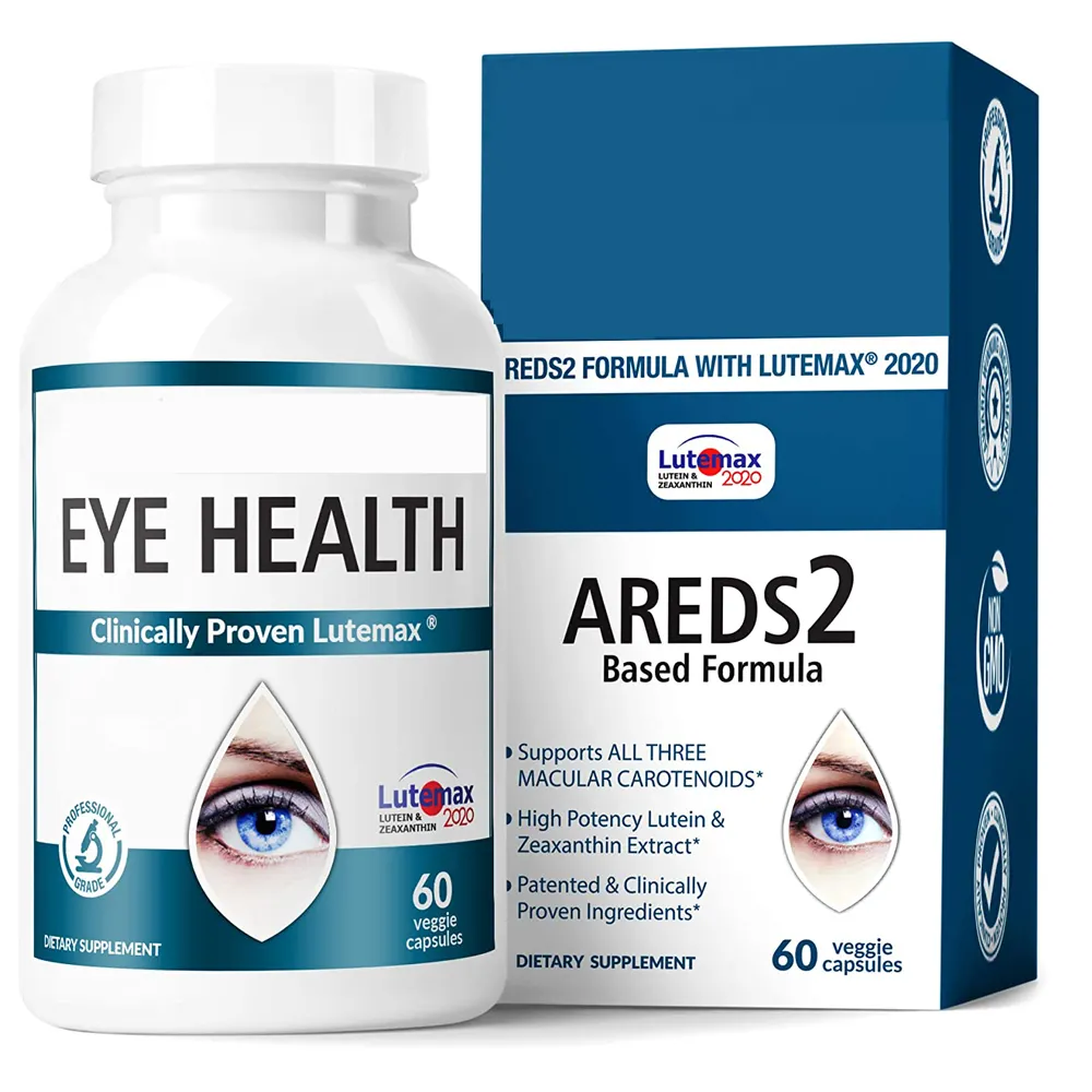 Areds 2 Occhio Vitamine (Clinicamente dimostrato di LuteMax 2020) supplemento luteina e Zeaxantina Supporta L'affaticamento Degli Occhi Occhio Secco e la Visione