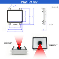 Module de lecteur de codes à barres haute vitesse EMT8660 OCR MRZ lecteur de codes à barres à montage fixe pour kiosque