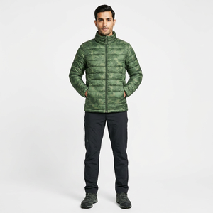 Chaqueta Acolchada Ligera Premium para Hombre, Prenda Exterior de Lona, Capucha Cortavientos, Resistente al Agua, Abrigo Cálido para Clima Frío, Estilo Invernal - Product Image 1