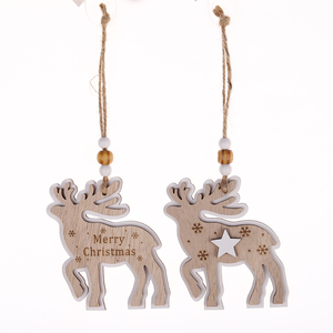 <span class=keywords><strong>Buon</strong></span> <span class=keywords><strong>natale</strong></span> auguri ciondolo legno di cervo albero di <span class=keywords><strong>natale</strong></span> appeso ornamento festa fornitura regalo - Product Image 2