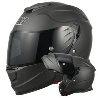Casco de Motocicleta Integral Plegable Rojo, Ligero, con Doble Visera, Certificado, para Hombre y Mujer, Venta al Por Mayor de Fábrica China