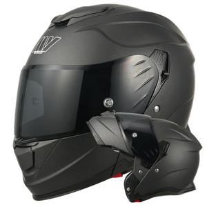 Fábrica de China, venta al por mayor, <span class=keywords><strong>casco</strong></span> de motocicleta de deportes de motor ligero plegable rojo de cara completa certificado para hombre Unisex - Product Image 2