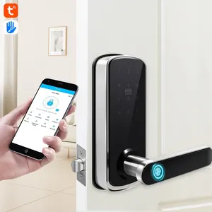 New Design Home Security Smart Lock With Key Tuya TTlock APP Electronic Handle Lock