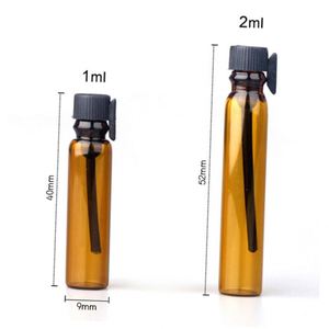 New 1ml <b>Mini</b> Empty Perfume Tester Sample Oil Decant Glass <b>Spray</b> <b>Bottle</b> Atomizer with Screen Printing and Pump Sprayer - Product Image 3