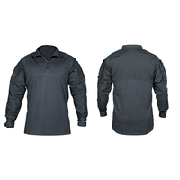 IDOGEAR Chemise à manches longues BSR Tactical Camo pour homme avec costume de grenouille Uniforme ACU respirant en gris avec coudières