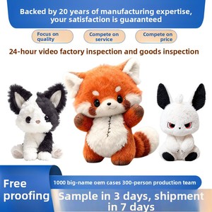Jouets en peluche personnalisés OEM haut de gamme, poupées, marionnettes d'animaux réalistes, mascottes d'entreprise, coton PP de haute qualité, 31cm-50cm - Product Image 1