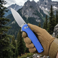 Couteau pliant tactique portable, couteau de poche pour le camping en plein air, lame D2, manche G10, couteau de chasse Bushcraft, logo personnalisé OEM T0036