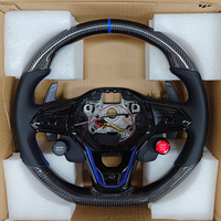 Volant en fibre de carbone avec bouton de démarrage pour Volkswagen VW Golf R 6 7 8 MK8 MK5 MK6 MK7 Polo GTI Passat B7 B8 Jetta Amarok