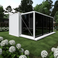 Maison de conteneur préfabriquée de luxe de 20 pieds, pliable pour le transport, bureau extensible avec design moderne